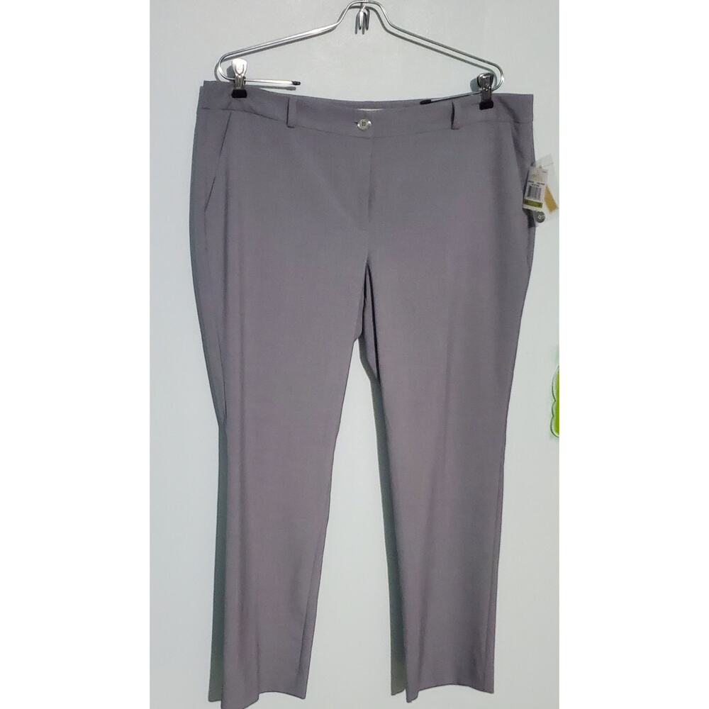 😺 Michael Kors NWT Womens Gray Tapered Leg Trouser Size 14 Classic Preppy